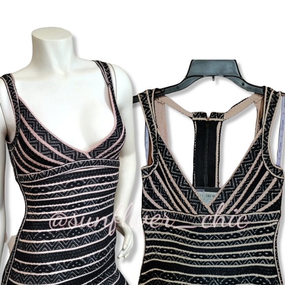 Herve Leger/Max Azria Lace Textured Bandage Dress - Picture 2 of 16